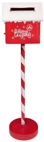 MagiDeal Weihnachtsbriefkasten-Statue, Eisenbriefkasten, Festival Briefkasten, Dekorative Weihnachtsdekoration, Weihnachtlicher Deko, Weihnachtsschmuck für Drinnen und Draußen, Wohnzimmer