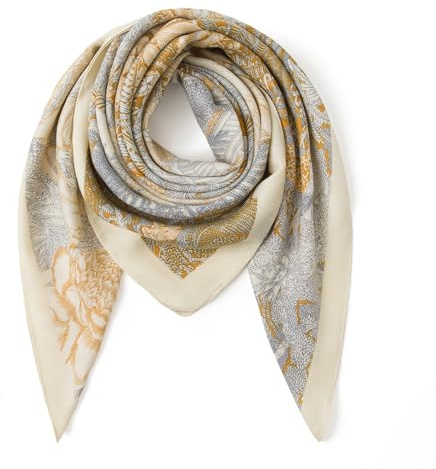 tagotry Wool Feel Square Scarf Wrap - Featherlight & Wrinkle-Free, 35x35 Shawl for Travel & Office. Ready-to-Gift.