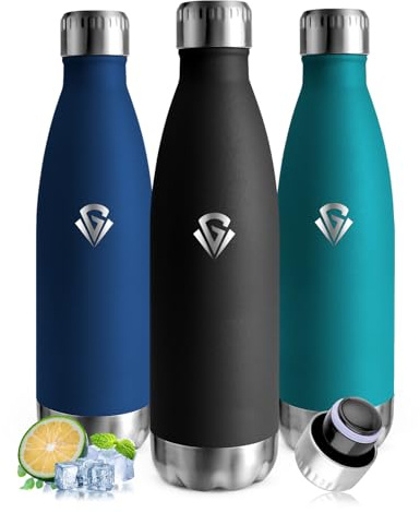 Mujigaga Gourde inox 750ml, Gourde isotherme, Double Paroi, Bouteille Isotherme, 24h froid & 12h chaud, Bouteille d'eau en Acier Inoxydable, sans BPA, pour Voyage, Yoga, Randonnée