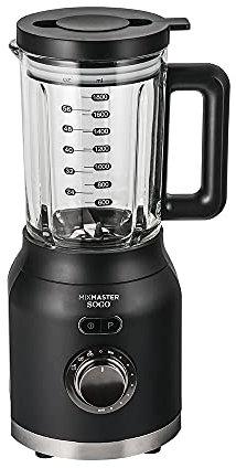 Sogo Batidora de Vaso Ideal para con 3 Ajustes Programados para Batidos, Trituración y Sopas/Salsas - Licuadora para Zumos, Batidos, Frutas y Verduras con Velocidad Ajustable