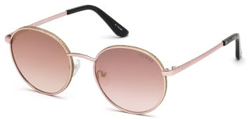 Guess Unisex-Erwachsene GU7556 28U 51 Sonnenbrille, Gold (Oro Rosa Lucido/Bordeaux Specchiato)