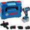 Bosch Professional 18V System Cordless Drill Driver GSR 18V-60 FC (incl. 4 x adapters, without battery/charger, L-BOXX 136) – FlexiClick system