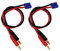 FLY RC 2 x 4 mm Bananenstecker auf EC2 Stecker RC Balance Ladekabel Adapter 16AWG für Hubsan H501S X4 RC Quadcopter Lipo Batterie