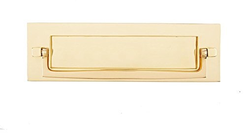 Sandleford Heavy Duty Solid Brass Polished Letter Plate With Knocker 254 x 77mm