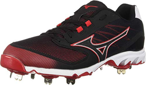 Mizuno Herren 320561.9010.23.1500 Baseballschuh, schwarz/red
