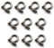 M6 Schäkel 304 Edelstahl Ring Schäkel (Packung mit 10)