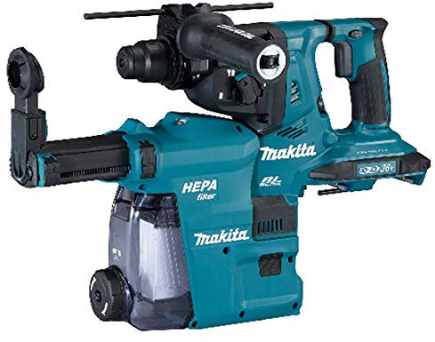 Makita DHR280ZWJ Twin 18V (36V) Li-ion LXT Brushless 28mm SDS-Plus Rotary Hammer Complete with Dust Collection System Supplied in a Makpac Case – Batteries and Charger Not Included