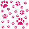 kleb-Drauf® | 25 Pfoten | Pink - glänzend | Autoaufkleber Autosticker Decal Aufkleber Sticker | Auto Car Motorrad Fahrrad Roller Bike | Deko Tuning Stickerbomb Styling Wrapping