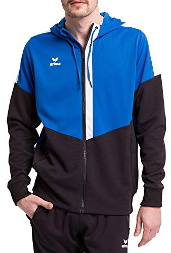 Erima Squad Kapuzen-Trainingsjacke blauschwarzweiss, S Unisex