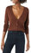 Amazon Essentials Cardigan Leggero Girocollo (Disponibile in Taglie Forti) Donna, Marrone, S