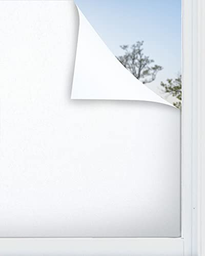 Panorama Fensterfolie Weiß 73x200 cm - Milchglasfolie Selbstklebend Fenster - Klebefolie