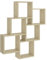 vidaXL Würfelregal Wandregal Hängeregal Cube Lounge CD Regal Dekoregal Bücherregal Schweberegal Wandboard Regalwürfel Sonoma-Eiche 78x15x93cm Holzwerkstoff