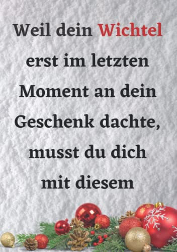 Wichtelgeschenke für Frauen & Männer: Notizbuch, Wichtelgeschenk Weihnachten unter 10 Euro, Lustig. Wichtel Geschenke Witzig für Kollegen. Weihnachtswichteln Geschenkideen für Weihnachtsfeier. Unisex