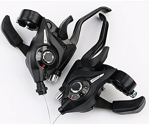 FAIREDEAR Fahrrad Schalthebel Bremshebel mit Bremszug Schaltzüge für Fahrräder Rennrad Mountainbike Cityrad Faltrad Fahrradzubehör (3x7 21Speed)