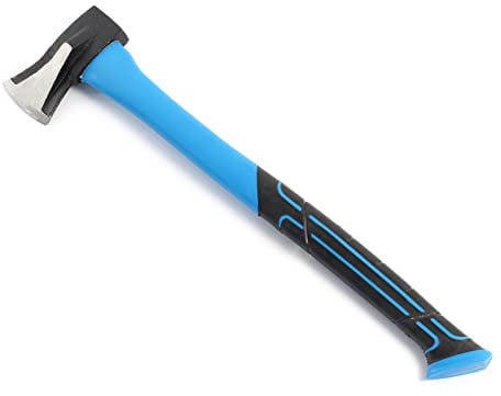 Wiltec Accetta da spacco 1000g con manico in fibra di vetro 600mm Utensile spaccalegna