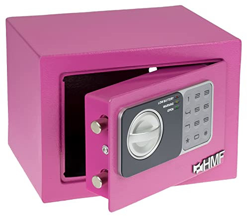 HMF 46126-15 Coffre-fort petit avec serrure à combinaison | 23 x 17 x 17 cm | Rose