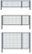 Aileenstore Gartentor Zauntor Einfahrtstor Stabmattenzaun Doppelflügel Anthrazit Grau 3,5 m Breite, Größe:1600 x 3500 mm