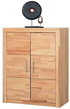 moebel-eins Office Four Aktenschrank klein, Material Teilmassiv, Kernbuche teilmassiv