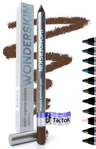 Wonderskin 1440 Matita Eyeliner Impermeabile Marrone A Lunga Tenuta - Matita Eyeliner (Zucchero Di Canna)