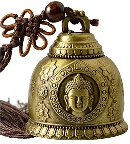 Vintage Metall Segen Windspiele Buddha Windspiele Viel Glück hängende Glocke für Heimdekoration