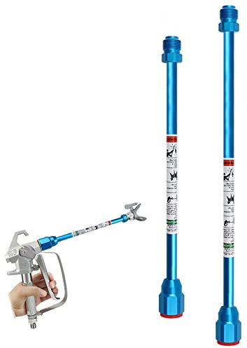 Airless Paint Sprayer Spray Gun Tip Extension Pole Rod 2 Pack Airless Sprayer Gun Spray Painting Wand 11.8inch 20inch