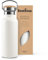 Bambaw Thermosflasche 500ml, Trinkflasche Weiß, Trinkflasche Edelstahl Kinder 500ml, Fahrrad Trinkflasche Isoliert, Wasserflasche 500ml – Polarweiß