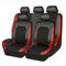 FURLOU 9 Stück Sitzbezüge Auto für Ford Focus St Line St Line MK4 Station Wagon 2004-2023 2024, PU-Leder Autositzbezüge Set Komfortabel Atmungsaktiver Innenraum Zubehör,Red