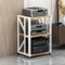 Beweglicher AV-Medienständer mit 3/4/5 Ebenen, Komponentenschrank, CD-Player-Ständer, Stereo-Audio-Rack-Turm, multifunktionales offenes Aufbewahrungsregal aus Holz for Zuhause/Büro/Theater(Color:White