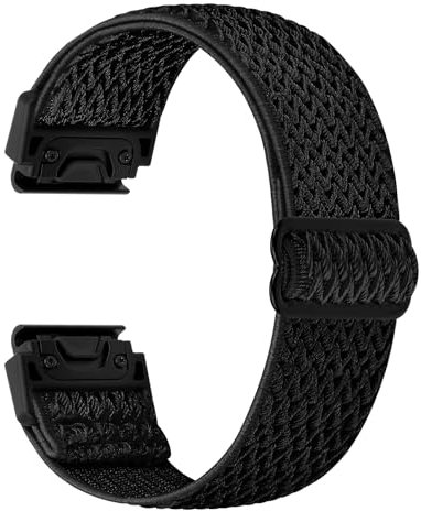 TumCez 22mm QuickFit Armband für Garmin Fenix 8 47mm/Fenix E 47mm/Fenix 7/Fenix 7 Pro/Fenix 6/6 Pro/Fenix 5/5 Plus/Epix Gen 2 Armband, Elastisch Nylon Ersatzarmband für Approach S62/S60
