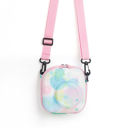 Hard Shell Instant Camera Carrying Case for for Mini 7 8 9 11 12 40, Shockproof EVA Bag with Adjustable Strap, Compact and Lightweight Storage Bag (Bubble
