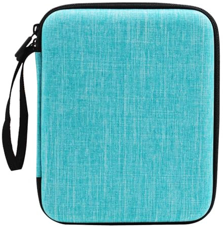 Étui pour cartes Yoto 120 poches, capacité portable avec 2 fermetures éclair et sangle de transport, porte-cartes avec pochettes pour voyage (bleu)