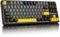 ATTACK SHARK X87 80% Wireless Mechanical Keyboard,BT5.0/2.4Ghz/USB-C Hot-Swap Gasket Gaming Keyboard,5 Layer Padding,RGB Backlit,4000mAh Battery,Pre-lubed Linear Switch,OEM PBT Keycap for PC/MAC-Black