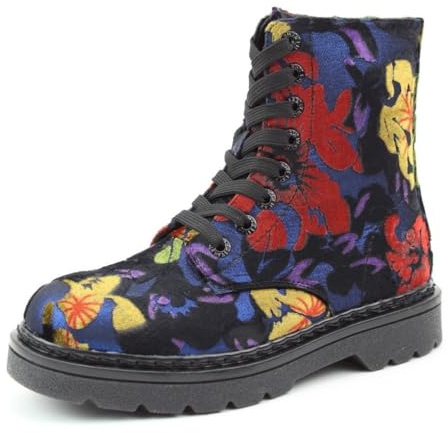 Heavenly Feet Justina 2 (Blue Floral Velour, UK_Footwear_Size_System, Adult, Women, Numeric, Medium, Numeric_8)