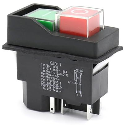 Safety First KJD17 interruttore elettromagnetico a bottone per macchinari pesanti impedisce l'avvio involontario