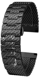 RTRCAGAKM 20 mm 22 mm Schnellverschluss-Uhrenarmband, passend for Mido, passend for Casio, passend for Tissot, passend for Tag, passend for Heuer, passend for Breitling, Edelstahl-Uhrenarmband, schwar