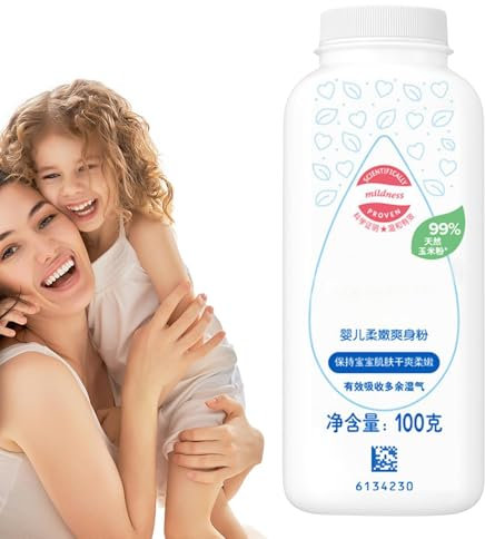 Polvo de almidón de maíz orgánico, polvo corporal para bebés, polvo de talco para niños pequeños, 100 g de jabón corporal Derma de avena para niños, fragancia, ducha de baño facial relajante, cuerpo