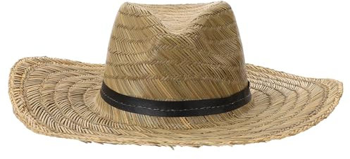 LIFKOME Chapeau De Soleil Élégant en Paille Tissée pour Homme Chapeau De Plage À Large Bord pour Les Les Anniversaires Et Noël