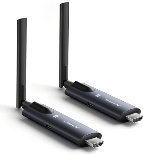 Lemorele Wireless HDMI Sender & Empfänger, 5G 50m, für Kamera, TV & Beamer | 1080P und Plug & Play für kabellose Video-/Audioübertragung von Laptop oder Kamera zu TV, Monitor und Projektor