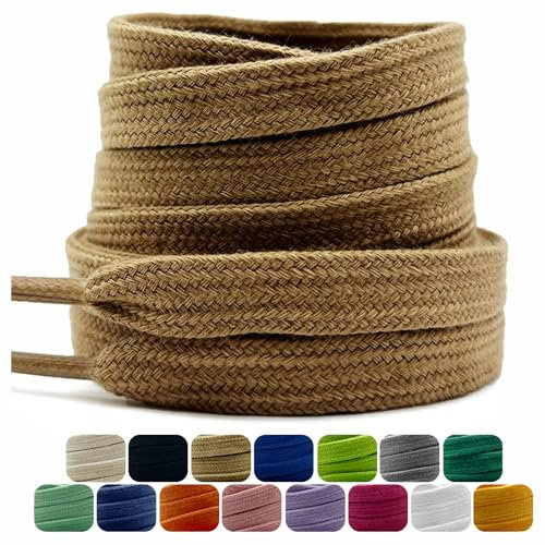 Dafannis Cordones Planos de Algodón 9 mm - Resistentes Para Zapatos de Correr y Zapatillas Deporte - 2 Pares de Repuesto de Primera Calidad