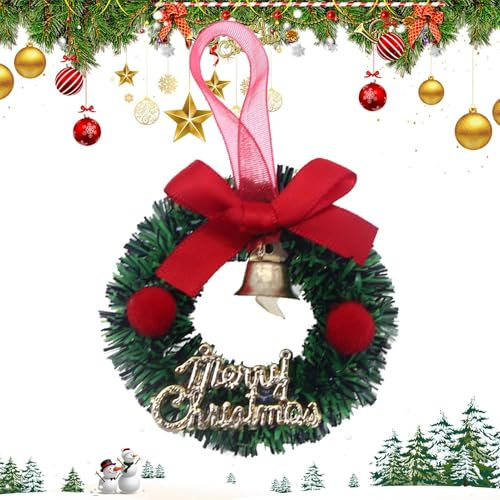 6 Türkranz Weihnachten Künstlicher Weihnachtskranz Adventskranz Mit Christbaumkugeln Und Zweigen Dekokranz,Weihnachtsdekoration Weihnachts-Türkranz, Weihnachtskränze