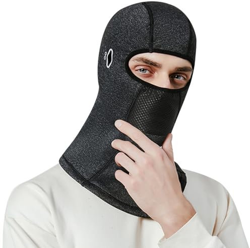 2XK-NOV Sturmhauben,Skimaske,Gesichtshaube,Schlauchtuch,Balaclava Herren/Damen,UV-Schutz, Atmungsaktiv,für Motorrad,Fahrrad (Einheitsgröße, Winter grau)