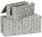 2 Stück Kabelmanagementbox, Handgefertigte Rattanimitation Kabelbox mit Abdeckung, Kabel Aufbewahrungsbox mit Seitlicher Öffnung zum Verstecken von Kabeln, Kabel Organisierte Box Geeignet für Zuhause