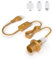 TobeBright Lampenfassung E27 Flasche für DIY Leuchte, E27 Flaschenfassung mit Schalter und Stecker, Flaschenlampen Adapter E27 für Weinflaschen-Tischlampe, Dekorative Tischlampe, goldfarben, 1 Stück