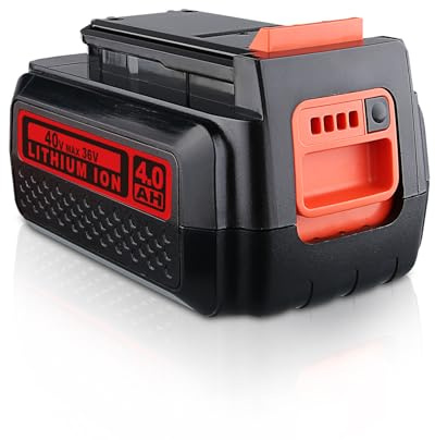 JKSOVIA 4,0Ah LBXR36 Ersatzakku für Black & Decker 36V/40V Max Akku -Lithium-Ionen, kompatibel mit LBX2040 LBXR2036 LBX1540 LBX2540 BL20362-XJ LST540 LST136W LCS1240 Garten Werkzeuge