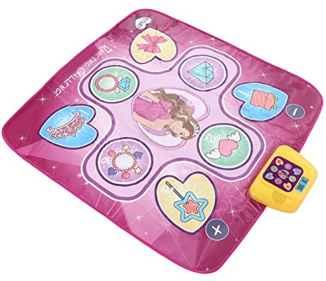 OEBUAFI Tapis de Danse Amusant, Cadeau, Tapis de Danse Portable pour Enfants, de Marche Pliable pour Filles, adapté aux Enfants de 3 à 9 Ans, 38,6 X 33,9 Pouces (Rose Violet)