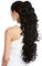 WIG ME UP - N1095-V-1 Haarteil Zopf Pferdeschwanz extrem lang und voluminös gelockt lockig schwarz 65 cm
