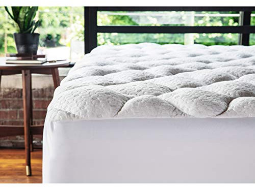 mello Surmatelas Bambou, Surmatelas 160x200 avec Matelassage Pliable pour clic clac Convertible, Confort Premium, Tissu Doux et Respirant avec Soutien Moelleux, Bonnet Large et Ajustable, 160x200 cm