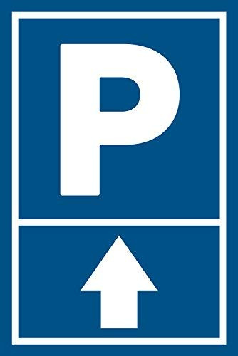 3mm Alu Schild Pfeil oben 40x60cm Parkschild Parkplatz (mit Bohrung)