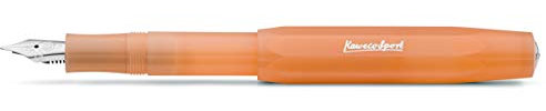 Kaweco FROSTED SPORT Fountain Pen Soft Mandarine I Premium Fountain Pen for Ink Cartridges I Exclusive Fountain Pen 13 cm I Nib: EF (Extra Fine)