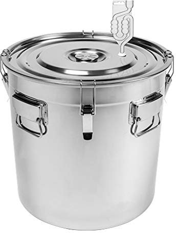 Browin 60L Edelstahl Behälter für die Fermentation Gärbehälter Gäreimer Gärbottich Gärfass